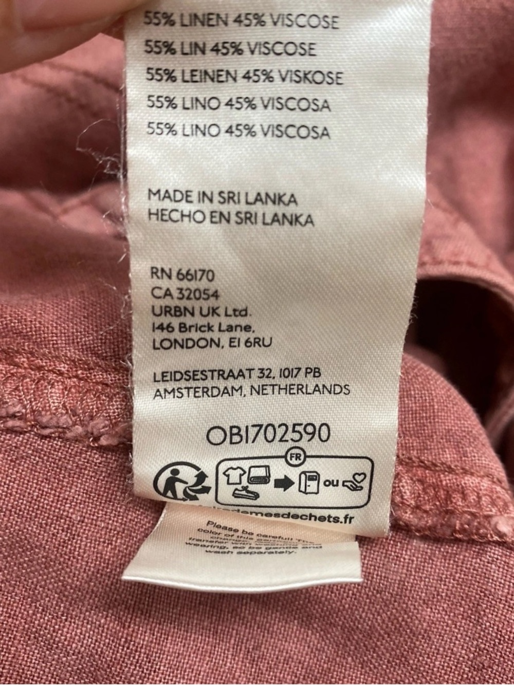 PILCRO BY ANTHROPOLOGIE Linen Blend Beach Cargo Trouser Pants Size 29 Dark Rose - Picture 11 of 12